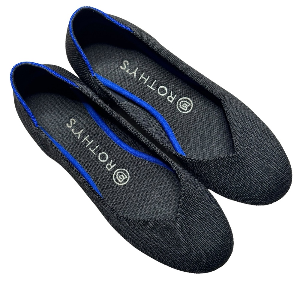 Rothy’s Women's The Flat Round Toe Black Ballet Flats Size 6.5